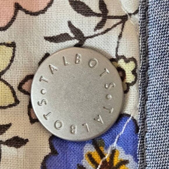 TALBOTS Womens Enchanting Blooms Quilted Collarless Jacket Size 14 - Picture 6 of 13